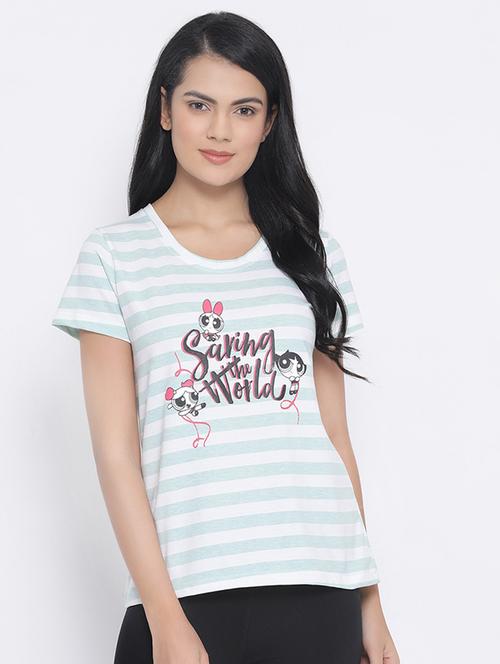 round neck striped tee - 16823757 - Very Small Image - 1