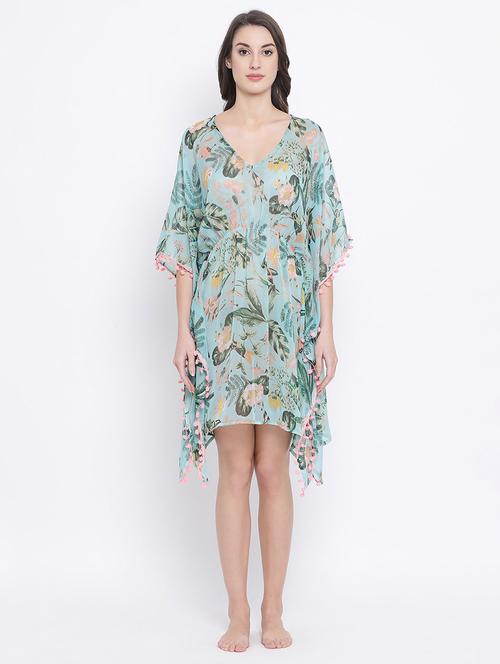 lace detail floral coverup - 16823775 - Very Small Image - 1