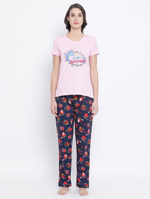 quirky tee with pajamas set - 16823790 - Very Small Image - 1