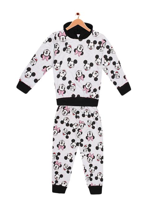 grey cotton full length mickey mouse twin set - 16824213 - Very Small Image - 1