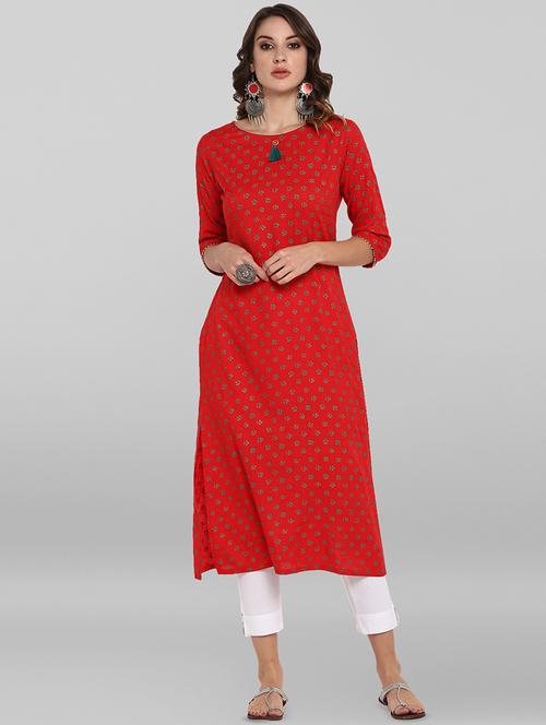 printed kurta pant set - 16824458 - Very Small Image - 1