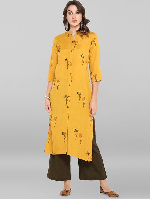 floral kurta palazzo set - 16824460 - Very Small Image - 1
