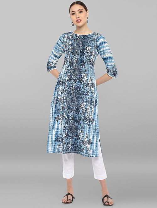 printed kurta pant set - 16824464 - Very Small Image - 1