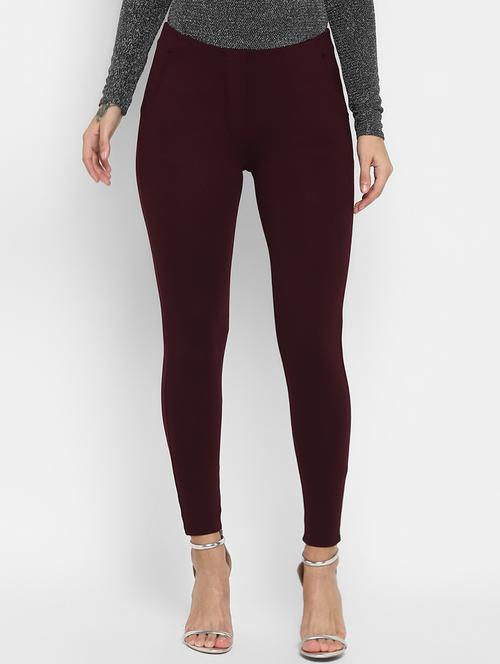 high rise solid jeggings - 16824674 - Very Small Image - 1