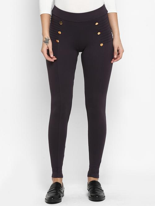 high rise solid jeggings - 16824676 - Very Small Image - 1