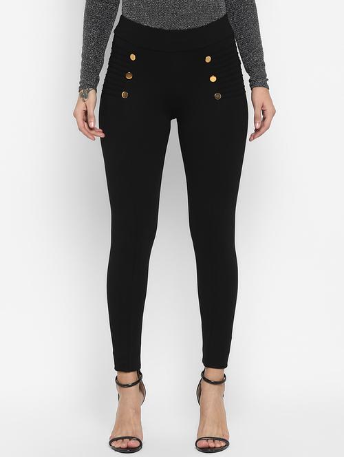 high rise solid jeggings - 16824677 - Very Small Image - 1
