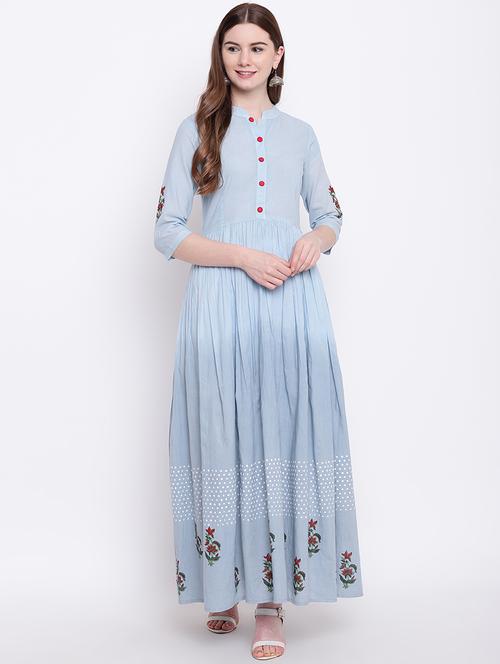 ombre print flared kurta - 16825320 - Very Small Image - 1