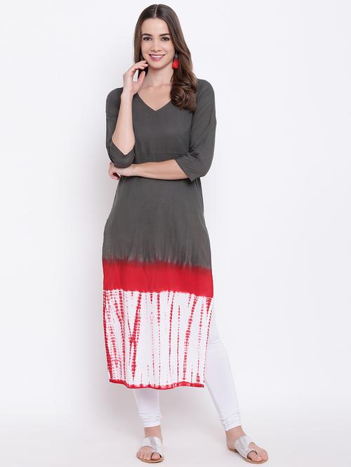tie & die straight kurta - 16825333 - Very Small Image - 1