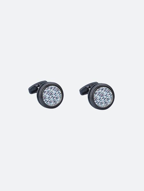 grey metal cufflinks - 16825657 - Very Small Image - 1