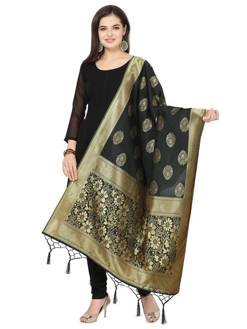 floral banarasi dupatta - 16825817 - Very Small Image - 1