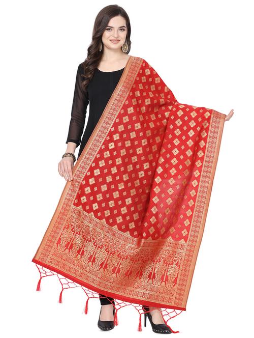ethnic motif banarasi dupatta - 16825825 - Very Small Image - 1