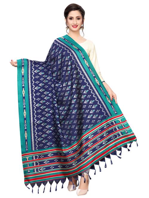 ikat printed dupatta - 16825836 - Very Small Image - 1