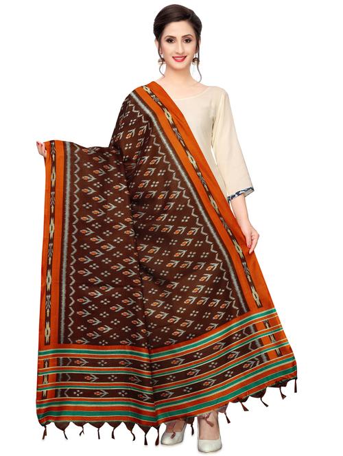 ikat printed dupatta - 16825839 - Very Small Image - 1