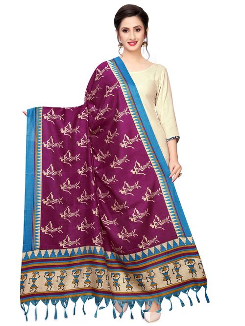 conversational printed dupatta - 16825868 - Very Small Image - 1