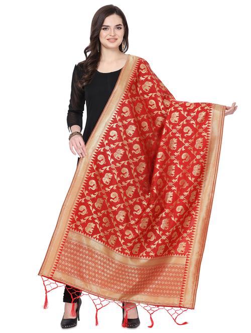 conversational banarasi dupatta - 16825894 - Very Small Image - 1
