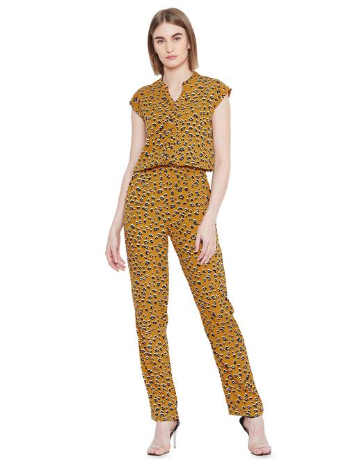 mandarin neck animal full leg jumpsuit - 16826095 - Very Small Image - 1