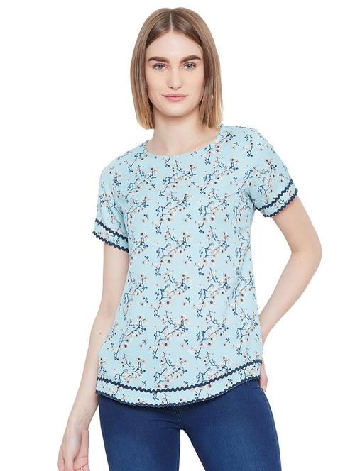 lace detail floral top - 16826099 - Very Small Image - 1