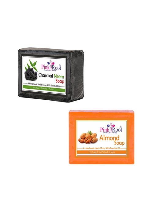 pink root charcoal neem soap and almond soap - 16826759 - Very Small Image - 1