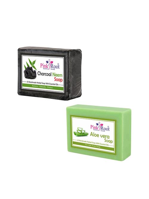 pink root charcoal neem soap and aloe vera soap - 16826760 - Very Small Image - 1