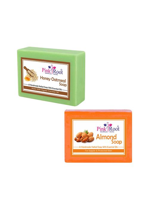 pink root honey oatmeal soap and almond soap - 16826763 - Very Small Image - 1
