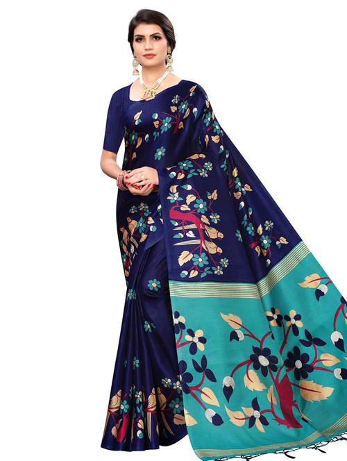 conversational bhagalpuri saree with blouse - 16826925 - Very Small Image - 1