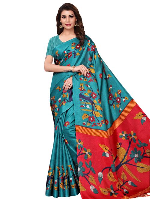 conversational bhagalpuri saree with blouse - 16826926 - Very Small Image - 1