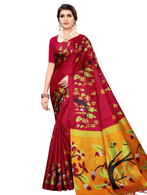 conversational bhagalpuri saree with blouse - 16826927 - Very Small Image - 1