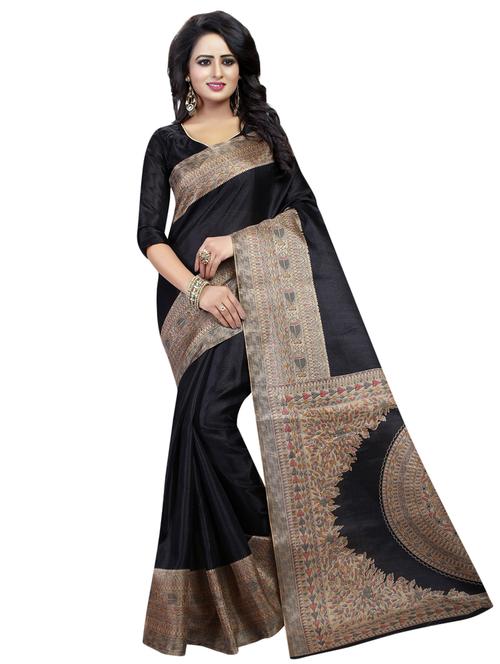 solid bordered bhagalpuri saree with blouse - 16826944 - Very Small Image - 1