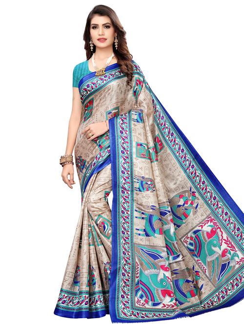 conversational bhagalpuri saree with blouse - 16826957 - Very Small Image - 1