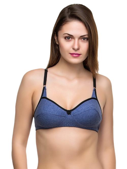 floral patch contrast piped bra - 16826974 - Very Small Image - 1