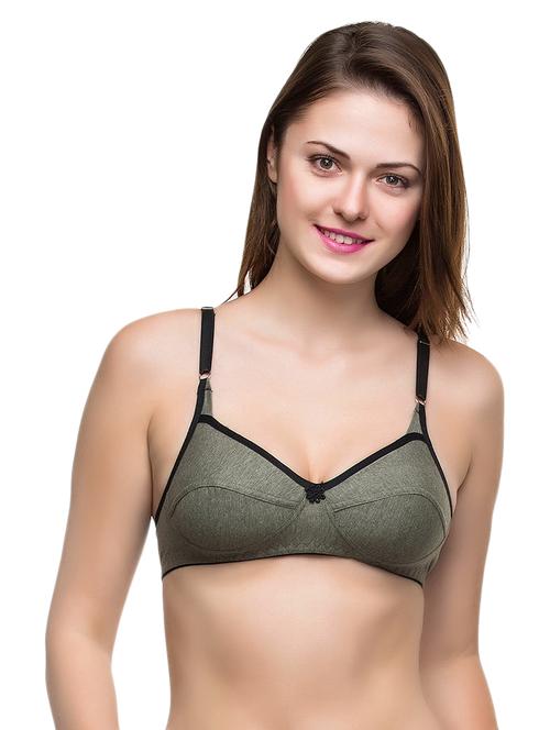floral patch contrast piped bra - 16826977 - Very Small Image - 1