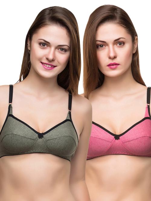 set of 2 floral patch bra - 16827002 - Very Small Image - 1