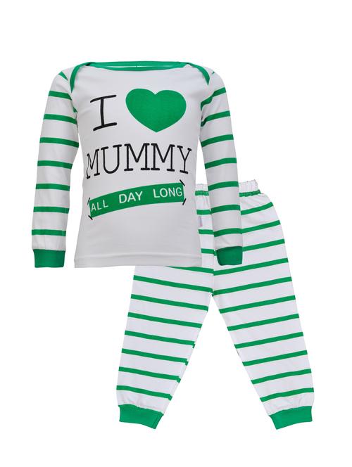 green cotton full length sets twin set - 16827202 - Very Small Image - 1