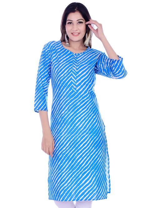 leheriya print straight kurta - 16827518 - Very Small Image - 1