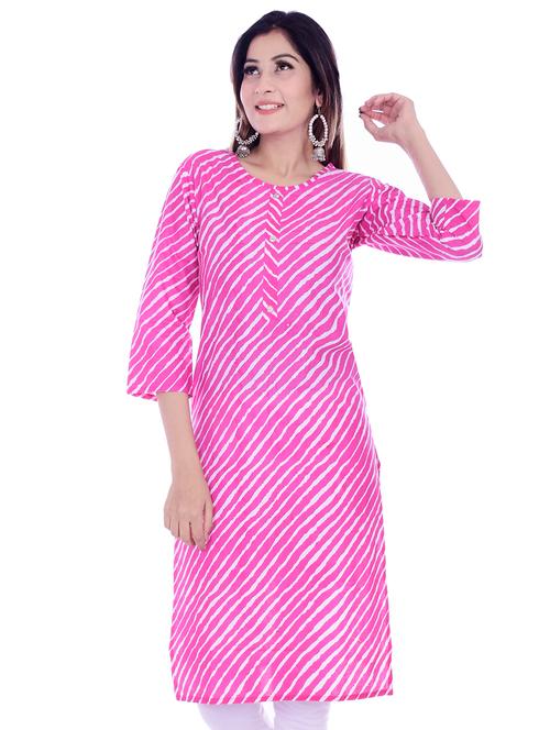 leheriya print straight kurta - 16827520 - Very Small Image - 1