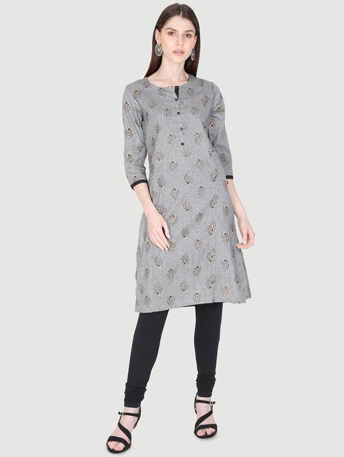 ethnic motifs straight kurta - 16827643 - Very Small Image - 1