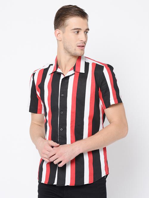 black striped casual shirt - 16827729 - Very Small Image - 1