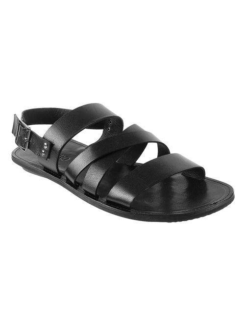 black leather back strap sandals - 16827850 - Very Small Image - 1