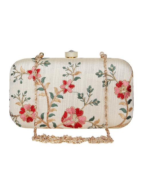 faux silk box clutch - 16828260 - Very Small Image - 1