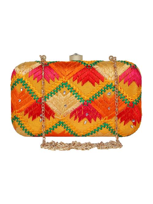 yellow cotton box clutch - 16828267 - Very Small Image - 1