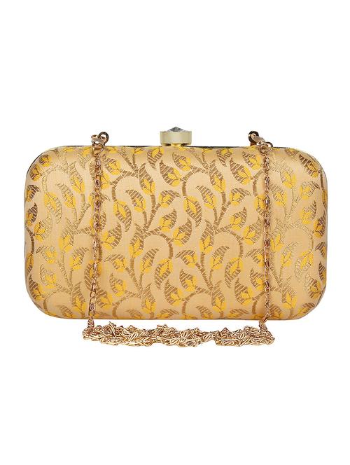 yellow silk box clutch - 16828270 - Very Small Image - 1