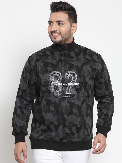 grey camouflage print fleece sweatshirt - 16828824 - Very Small Image - 1