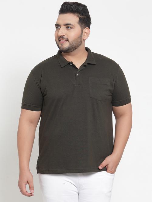 green solid polo t-shirt - 16828866 - Very Small Image - 1