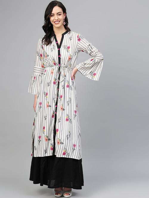 floral kurta skirt set - 16829429 - Very Small Image - 1
