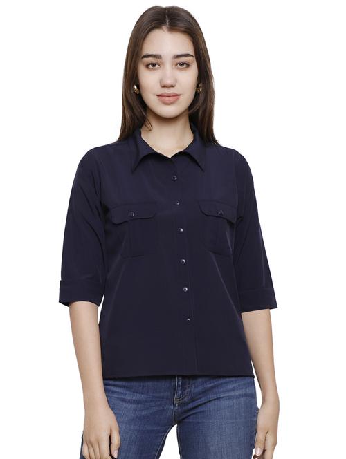 pocket detail solid shirt - 16829574 - Very Small Image - 1