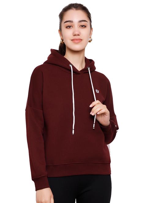 hooded neck solid sweatshirt - 16829600 - Very Small Image - 1