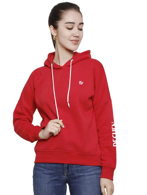 hooded neck solid sweatshirt - 16829601 - Very Small Image - 1