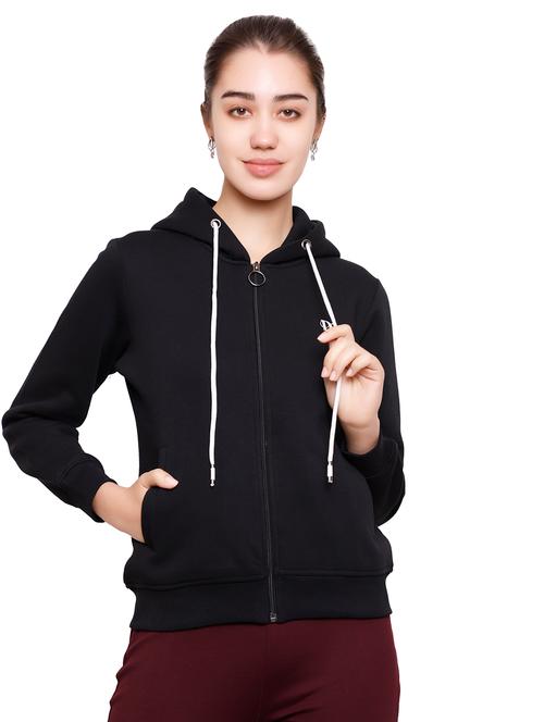 hooded neck solid jacket - 16829607 - Very Small Image - 1