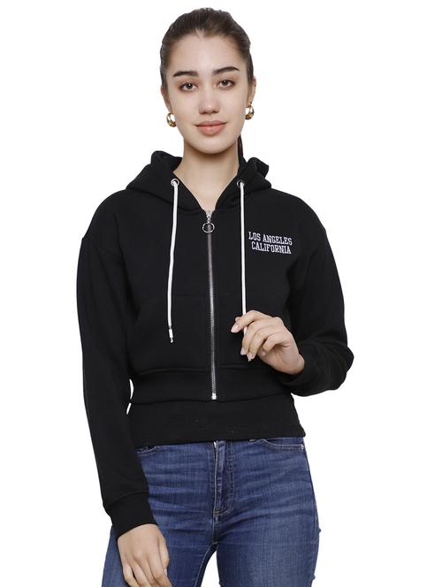 hooded neck cropped jacket - 16829614 - Very Small Image - 1
