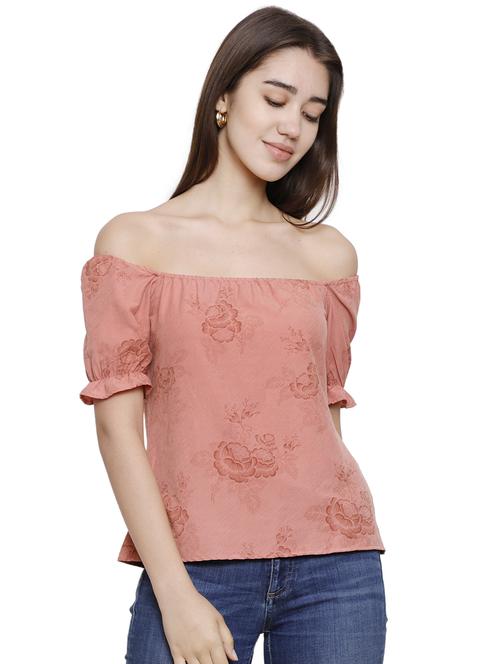 off shoulder floral top - 16829640 - Very Small Image - 1